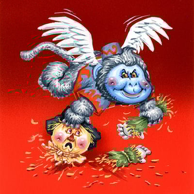 Winged monk / simian simon final art - slop culture kids  series 2 2024