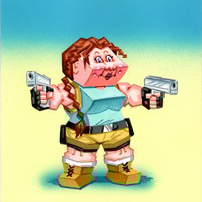 Low polly / tomb ada final art - slop culture kids  series 2 2024