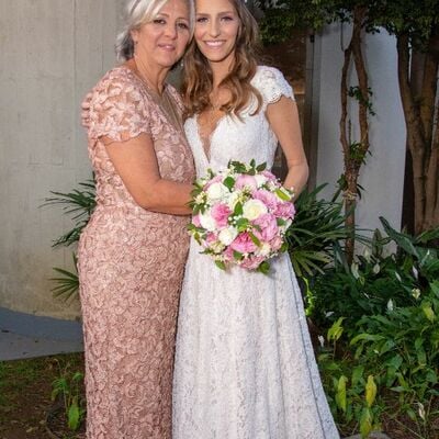 Simple lace mother of birde/ groom dress evening prom dress