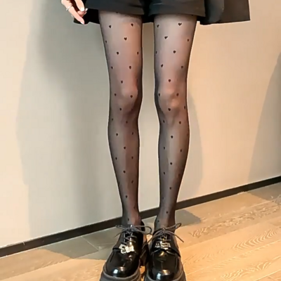 Sexy spring and autumn ultra-thin 0d polka-dot black stockings bottoming pantyhose