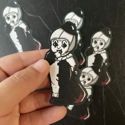 Kewpie art the clown sticker