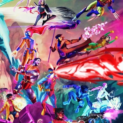 X-men 92 holofoil print