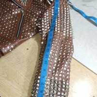 Crafted Leather Women PUNK Military Brown Jacket. Spiked Steam Punk Studded Leather Jacket - Thumbnail 4