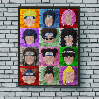 Collage Art Print - Leaf Village