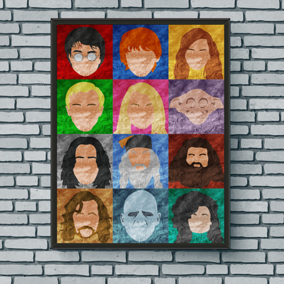 Collage Art Print - Wizards World