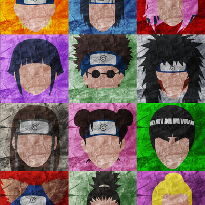 Collage art print - leaf village