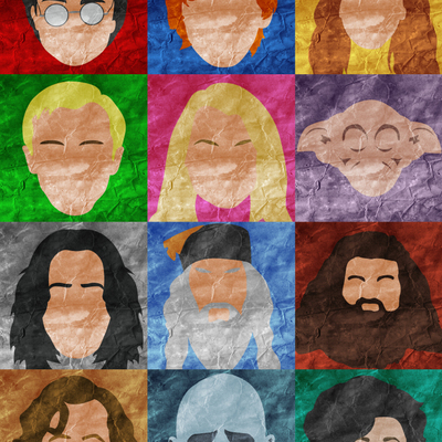 Collage art print - wizards world