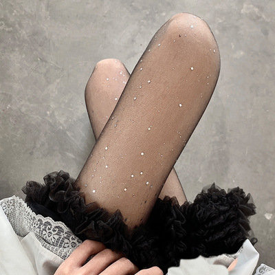 Sexy sequin diamond nightclub pantyhose - Thumbnail 1