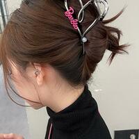 4.3 Inch Bar bie Heart Hair Claw Clips - Thumbnail 7