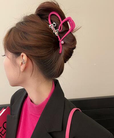 4.3 Inch Bar bie Heart Hair Claw Clips