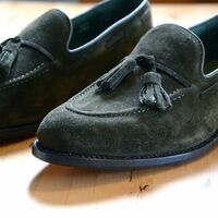 7 Star Black Suede Tassels Moccasin Formal Shoes Handmade Premium Edition - Thumbnail 1