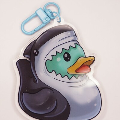 Shark duck earrings ( key-chain or sticker) (sold separately) 