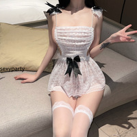 Sexy Hollow Lace Maid Set - Thumbnail 1