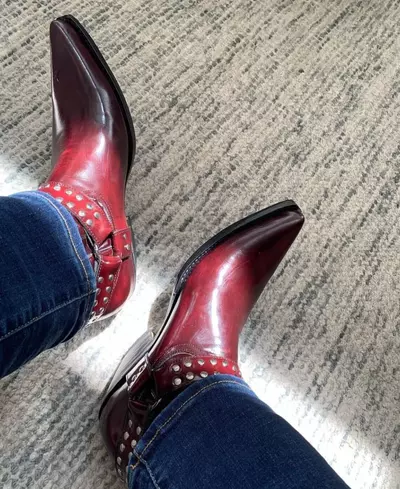 New Handmade Pure Leather Western Cowboy Boots For Men's