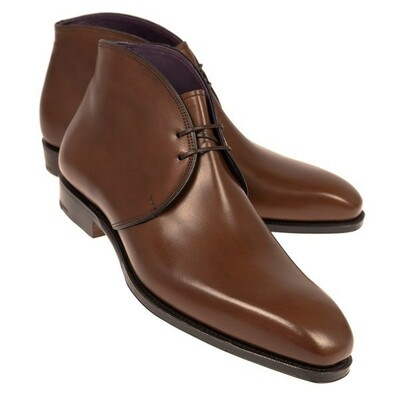 New handmade men's brown vegano chukka boots