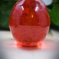 B-grade medium red resin skull spooky home decor - Thumbnail 4