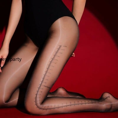 Sexy glossy scale printed ultra-thin 1d pantyhose - Thumbnail 1