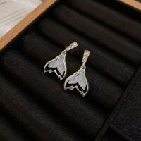 Fish Tail Diamond Drop Earrings - Thumbnail 2