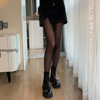 Sexy High-elastic Ultra-thin Anti-hook Silk Seamless Rhombic Dark Pattern Pantyhose - Thumbnail 8