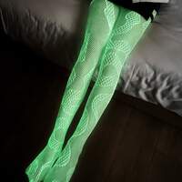 Sexy Bundy Nightclub Auspicious Snake Halloween Luminous Fluorescent Disco Dancing Halloween Pantyhose - Thumbnail 3