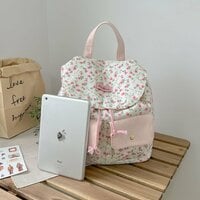 Retro Pink Floral Backack - Thumbnail 4