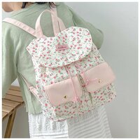 Retro Pink Floral Backack - Thumbnail 2