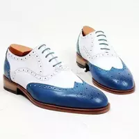 New Handmade Oxford leather shoes for men formal shoes, spectator dress shoes - Thumbnail 1