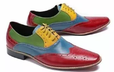 New Handmade Oxford leather shoes for men formal shoes, spectator dress shoes