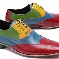New Handmade Oxford leather shoes for men formal shoes, spectator dress shoes - Thumbnail 4