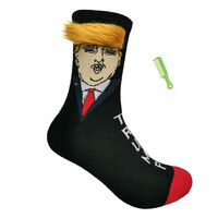 1 Pair Funny Trump Socks Unisex Socks Novelty President 2024 Trump Hair Socks Trump Merchandise Gift - Thumbnail 2