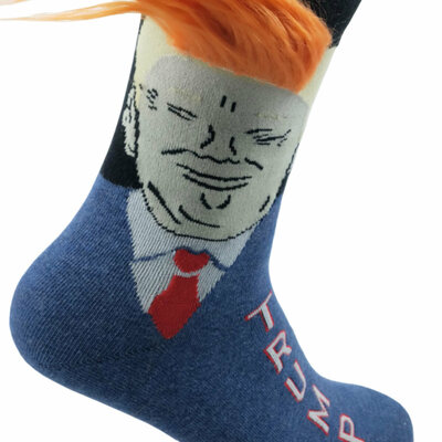 Trump hair socks 1 pair funny trump socks unisex socks novelty president trump hair socks trump merchandise gift color navy