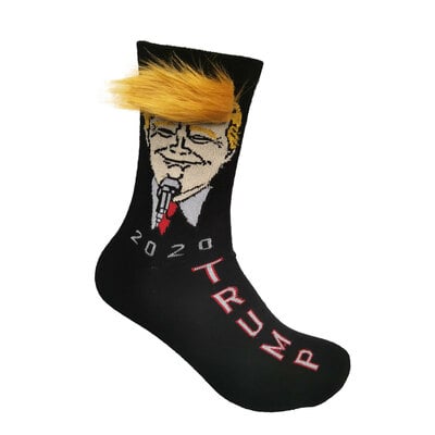 Trump hair socks navy 1 pair funny trump socks unisex socks novelty president trump hair socks trump merchandise gift