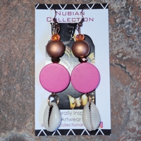 PINK SUNDRESS 🩷👗 HANDMADE EARRINGS By Nubian Collection Artwear 👑 🔸️🔸️ONLY ONE AVAILABLE⏳️✨️ - Thumbnail 2
