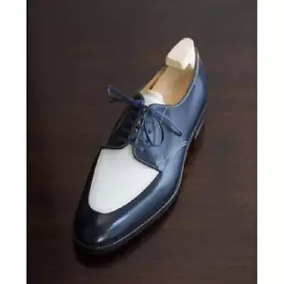 Handmade men two tone formal shoes, spectator shoes, dress shoes