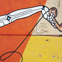 Art Skateboard Painting by Kike Yido "CYBORG UP05"  - Thumbnail 3