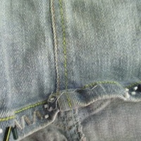 Lipstick Brand Faded Denim Button Down Tube Top Sz. S - Thumbnail 4