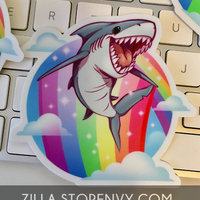 Rainbow Shark 2.5" Decal - Thumbnail 1