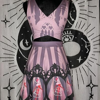 Double cross skater dress 'pie in the sky'