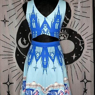 Double cross skater dress 'regalia'