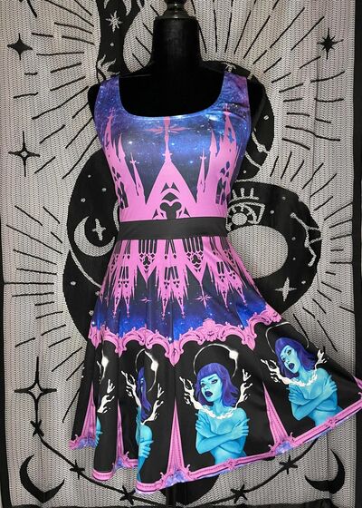 Double Cross Skater Dress 'Spill'