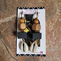BLACK SUNDRESS 🖤👗 HANDMADE EARRINGS By Nubian Collection Artwear 👑 🔸️🔸️ONLY ONE AVAILABLE⏳️✨️ - Thumbnail 1