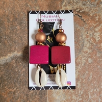 DEEP WINE SUNDRESS 💜👗 HANDMADE EARRINGS By Nubian Collection Artwear 👑 🔸️🔸️ONLY TWO AVAILABLE!!⏳️ - Thumbnail 1