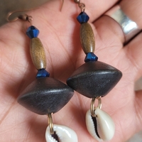 DENIM SUNDRESS 💙👗☀️ HANDMADE EARRINGS By Nubian Collection Artwear 👑 🔸️🔸️ONLY ONE AVAILABLE⏳️✨️ - Thumbnail 2