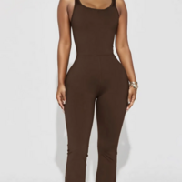 Boujee Flare Jumpsuits - Black - Thumbnail 2