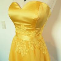 Cute Gold Short Homecoming Party Dresses - Thumbnail 2