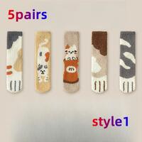 Harajuku anime cute cat socks plush socks - Thumbnail 1