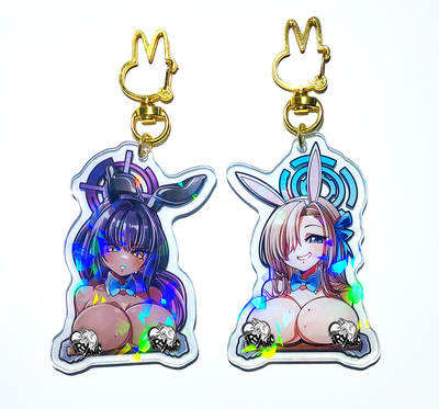 3" HOLO Acrylic Charms: Blue Archive