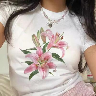 Lily Flower Print Tee