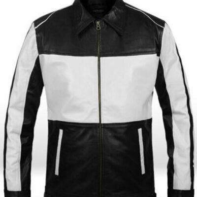 Men's pure leather jacket genuine real cowhides jacket