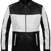 Men's pure leather jacket genuine real cowhides jacket - Thumbnail 1